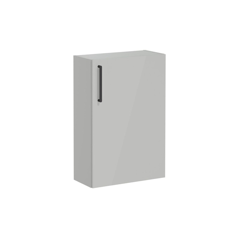 VitrA Root Flat 55cm 1 Door Slim Lower/Base Unit (RH Hinge) – Shiny Pearl Grey