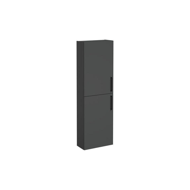 VitrA Root Flat 55cm 2 Door Slim Tall Unit (LH Hinge) – Matt Storm Grey