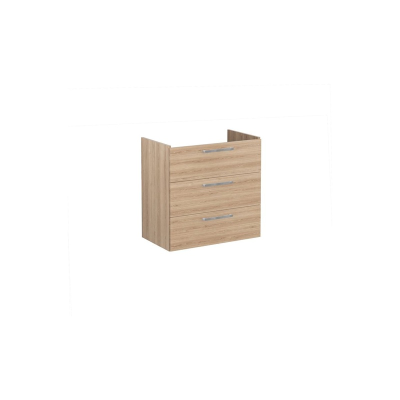 VitrA Root Flat 80cm 3 Drawer Washbasin Unit – Natural Oak