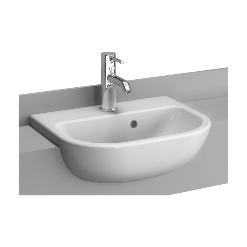 VitrA S20 450x350mm 1TH Semi Recessed Basin – White