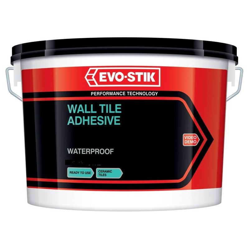 Evo-Stik Tile A Wall Waterproof Adhesive & Grout for Ceramic & Mosaic Tiles – White