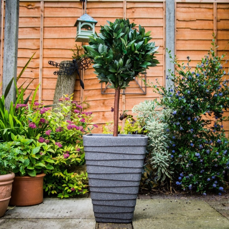 Sankey Tall Square Trojan Planter 40cm Ash