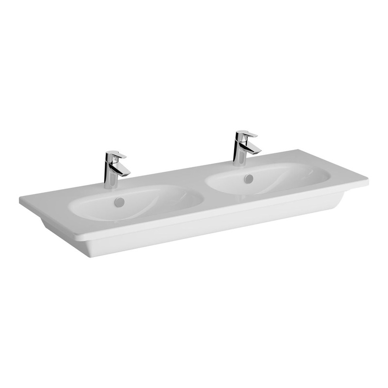 VitrA Zentrum 1200x460mm 2TH Vanity Basin w/Overflow – White