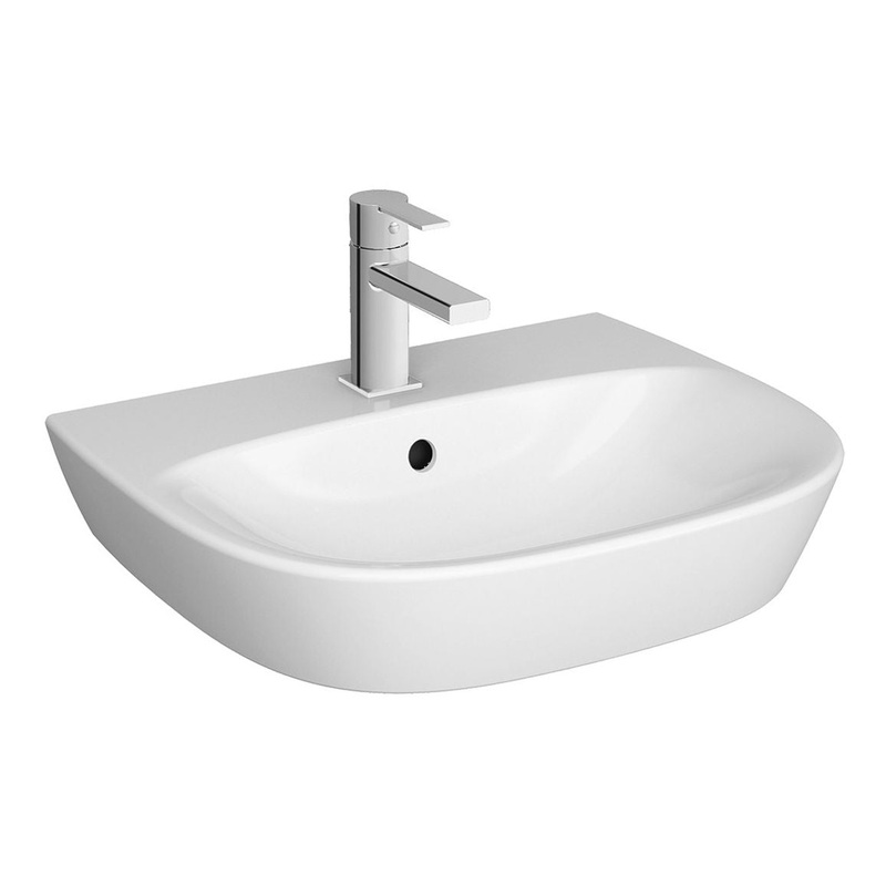 VitrA Zentrum 545x450mm 1TH Basin w/Overflow – White