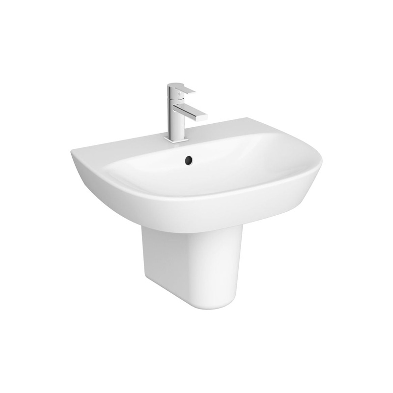 VitrA Zentrum 595x480mm 1TH Basin w/Overflow – White