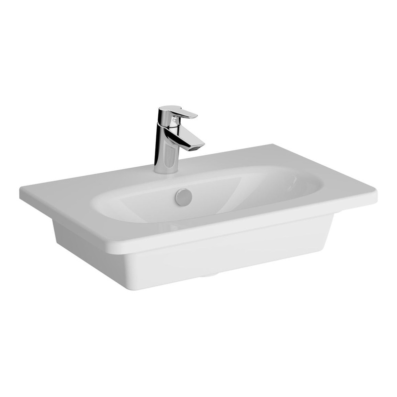 VitrA Zentrum 605x390mm 1TH Vanity Basin w/Overflow – White