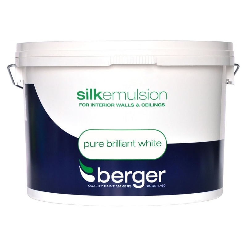 Berger Vinyl Silk 10L|Pure Brilliant White