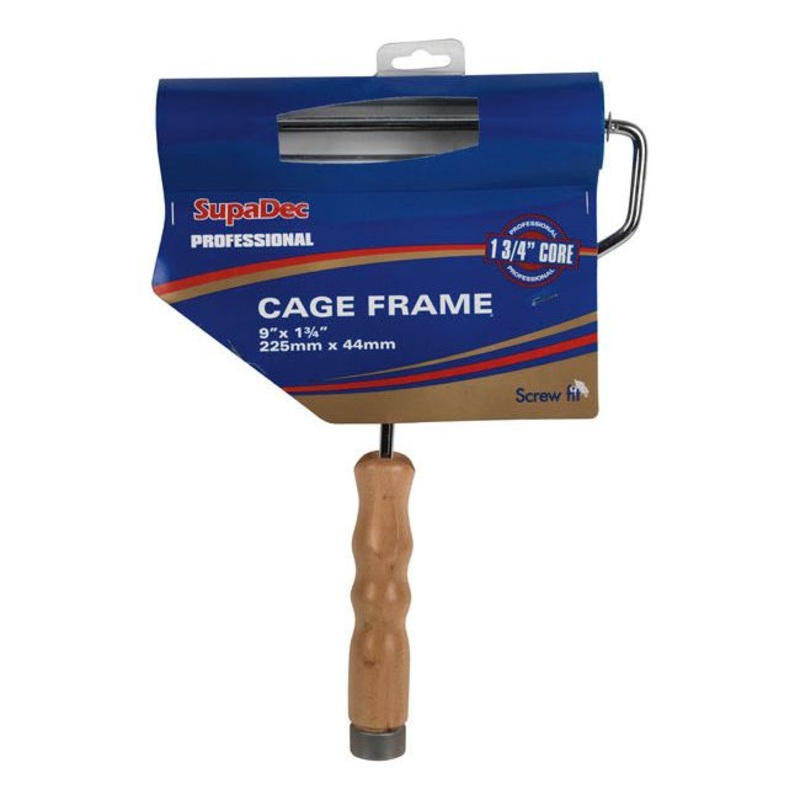 SupaDec Wooden Handle Cage Frame – 9 x 1.75 / 255mm x 44mm