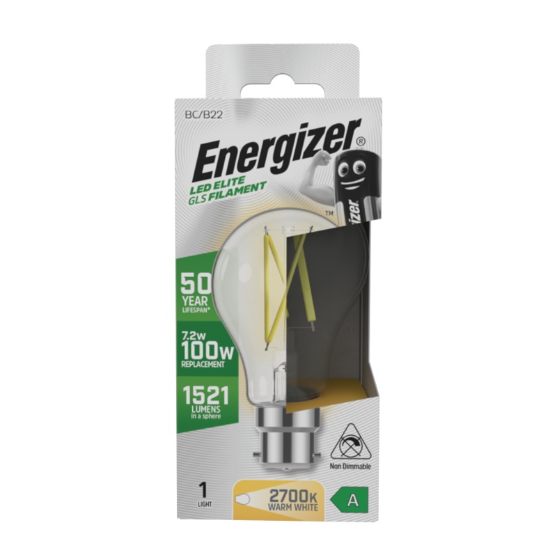 Energizer B22 A Rated GLS 2700k 7.2w
