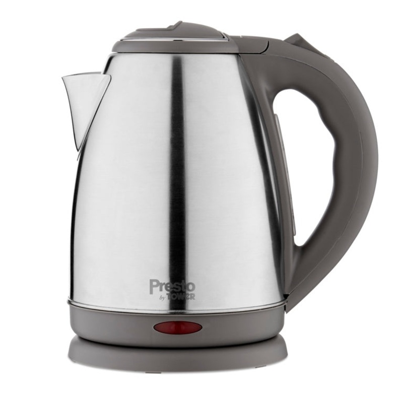 Tower Presto Kettle 1.8L|Brushed Stainless Steel|Polished Stainless Steel