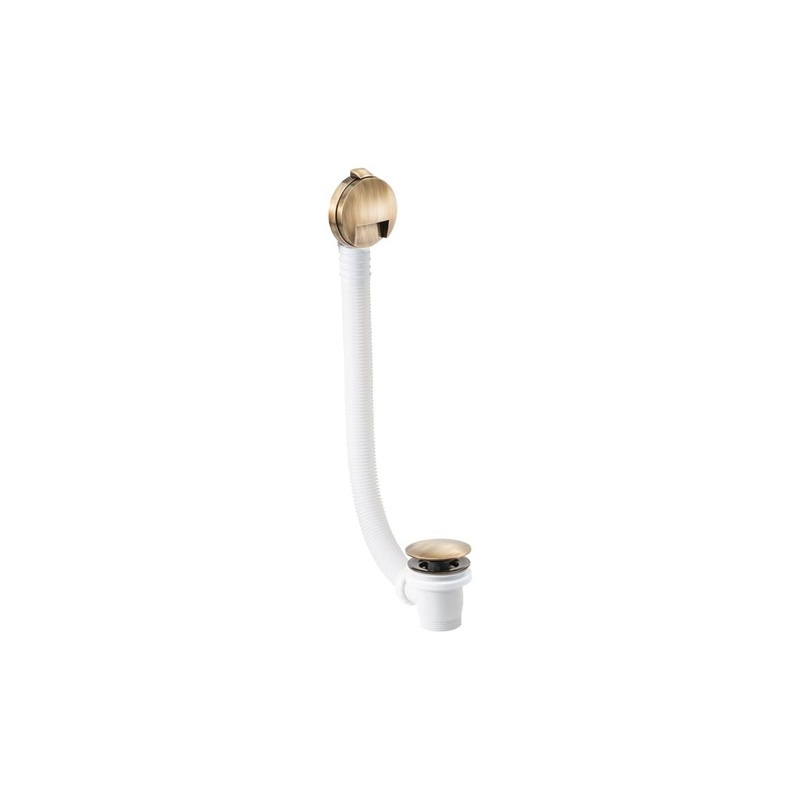 Abode Euphoria Bath Overflow Filler & Clicker Waste – Antique Brass