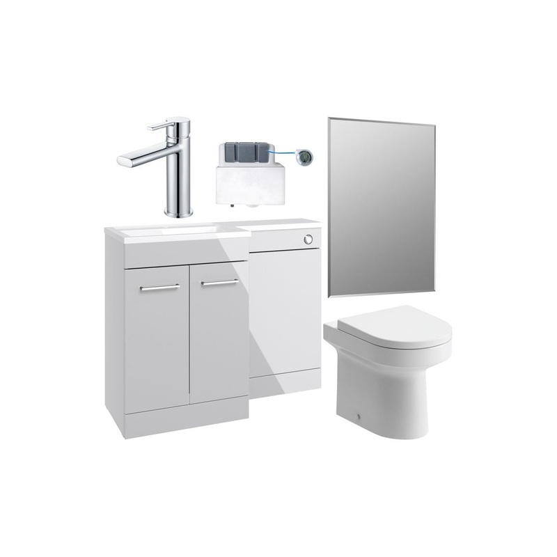 Grove 1000mm Furniture & BTW WC Pack – Grey Gloss