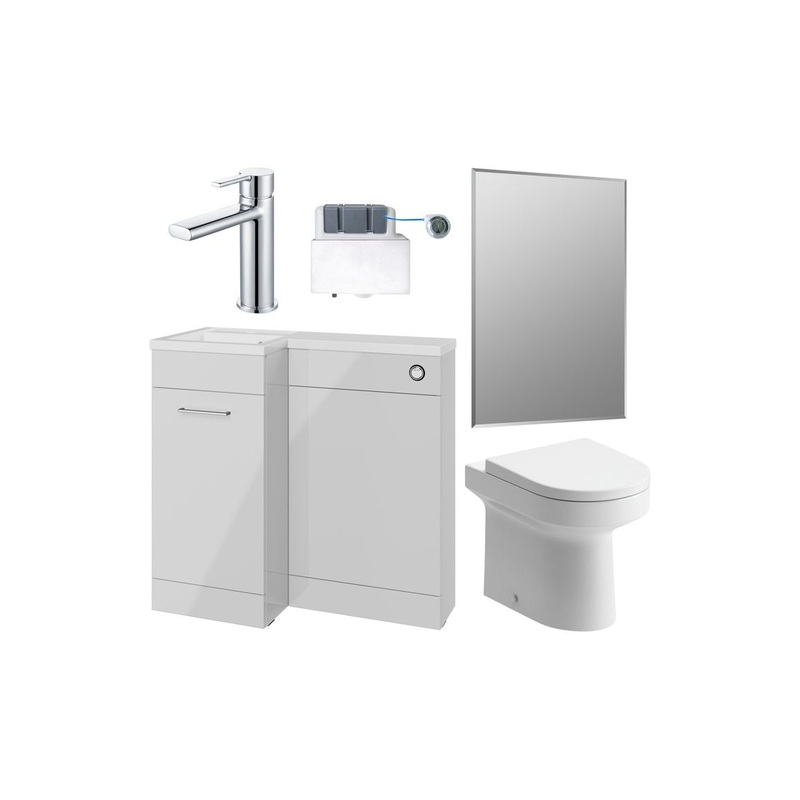 Grove 900mm Furniture & BTW WC Pack – Grey Gloss