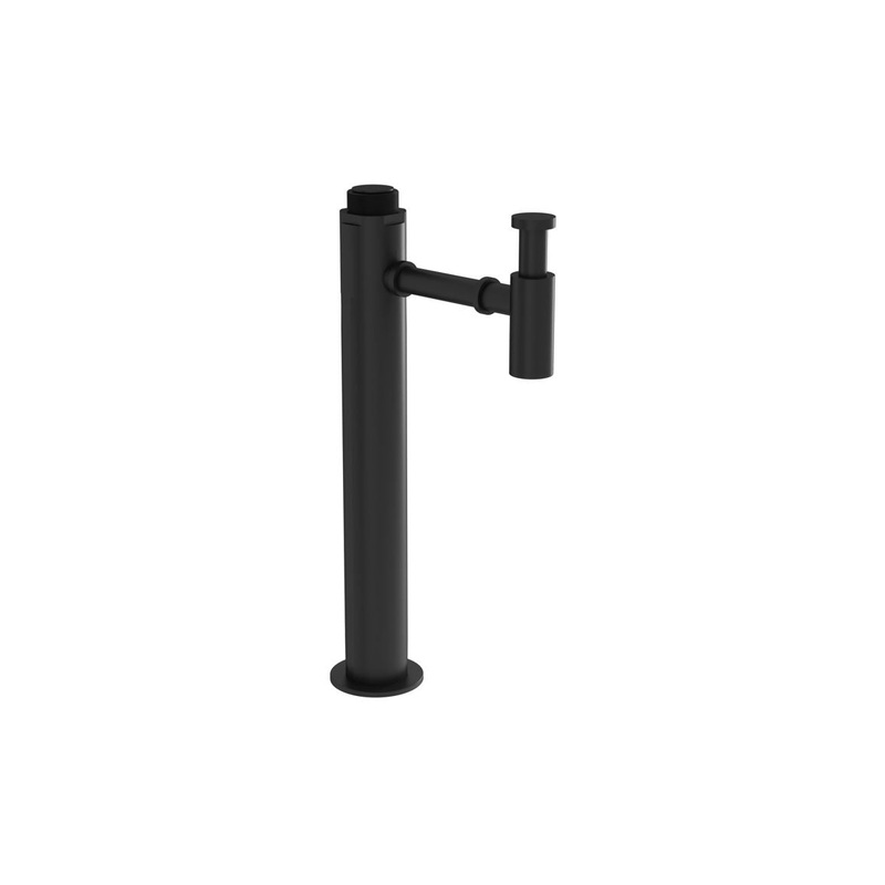 VitrA Floor Standing Bottle Trap (Long) – Matt Black