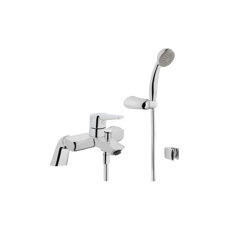 VitrA Solid S Bath/Shower Mixer w/Hand Shower – Chrome