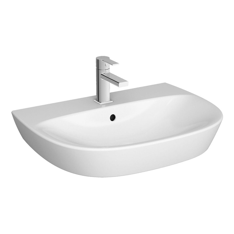 VitrA Zentrum 645x480mm 1TH Basin w/Overflow – White