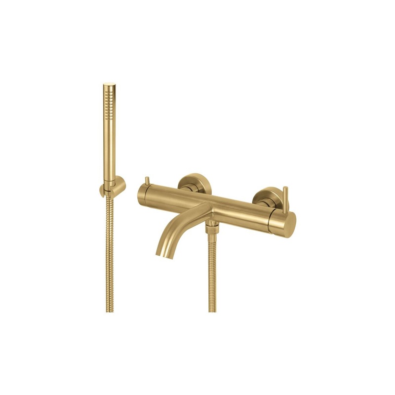 Vema Tiber Wall Mounted Bath/Shower Mixer – Brushed Brass