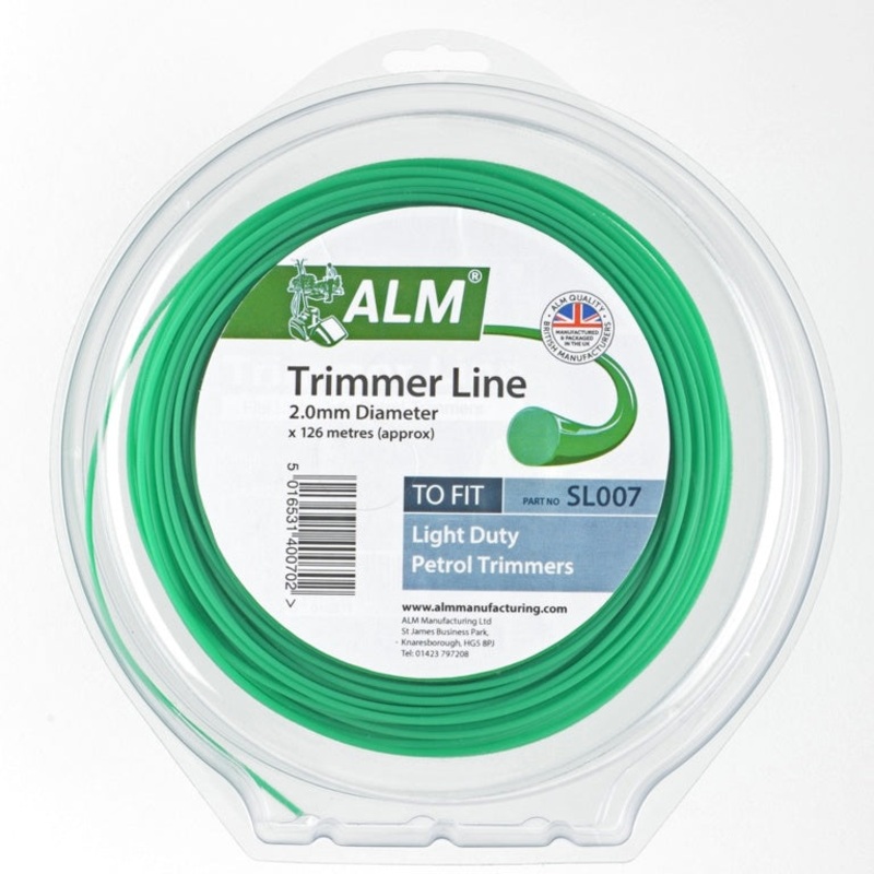ALM Trimmer Line – Green|2.0mm x 126m approx|2.0mm x 20m