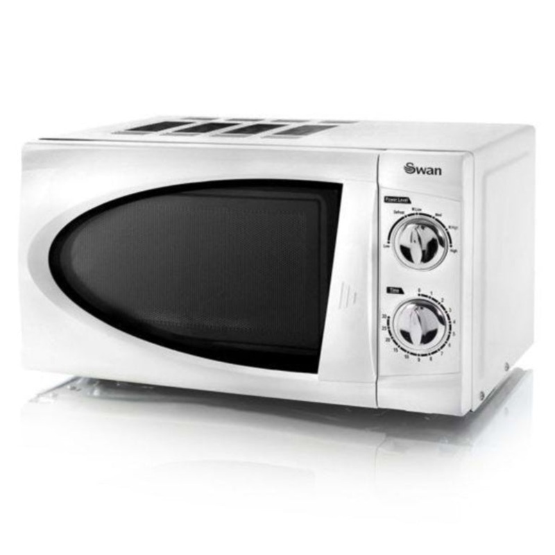 Swan Manual White Microwave – 800w