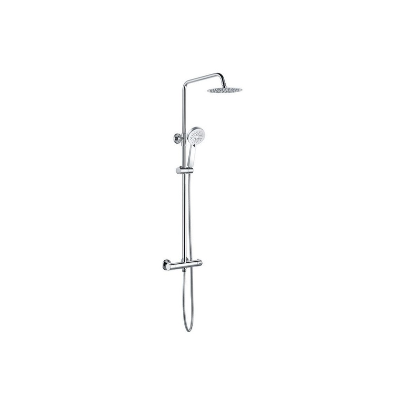 Buena Round Thermostatic Bar Mixer w/Riser Kit – Chrome