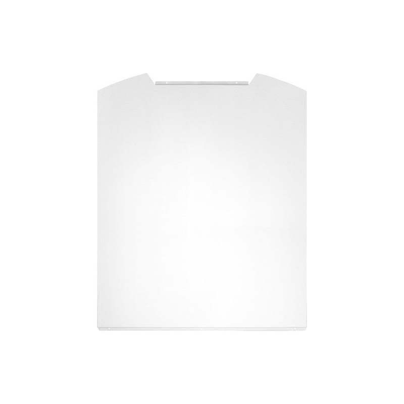 Prima LES102 60cm Curved Glass Glass Splashback – White