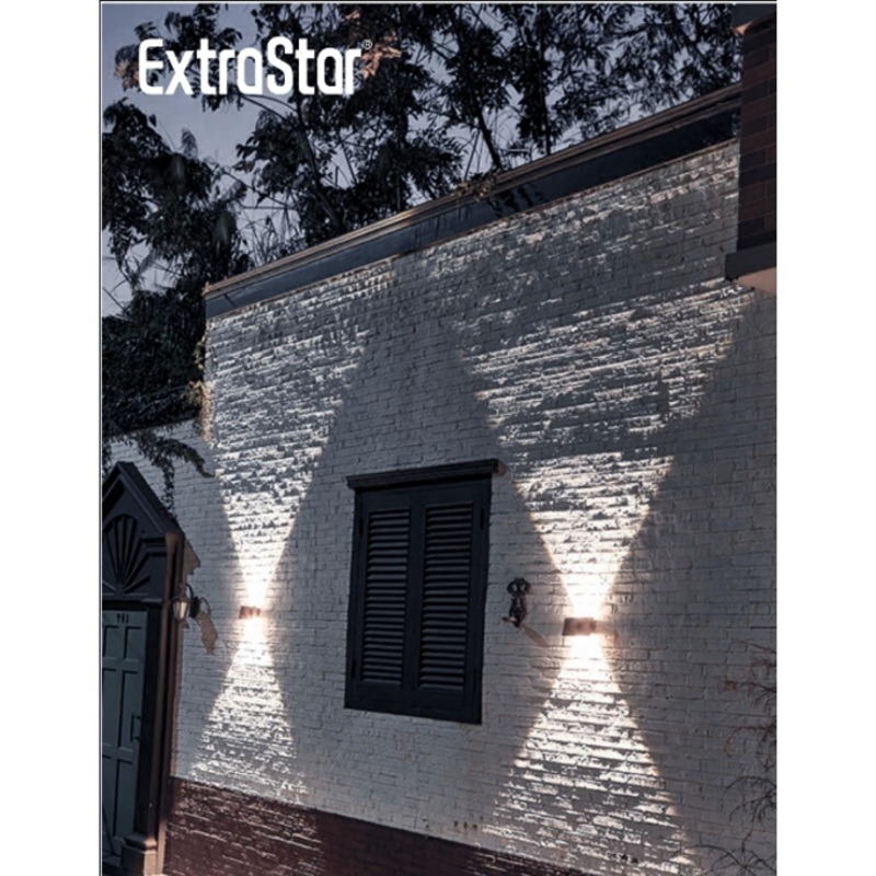 Extrastar LED Solar Up & Down Wall Lamp Warm White 3000K