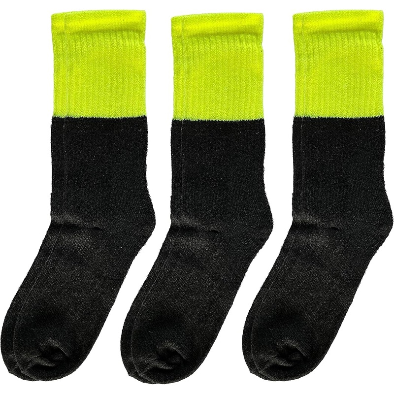 RJM Mens Neon Work Socks 3 Pack