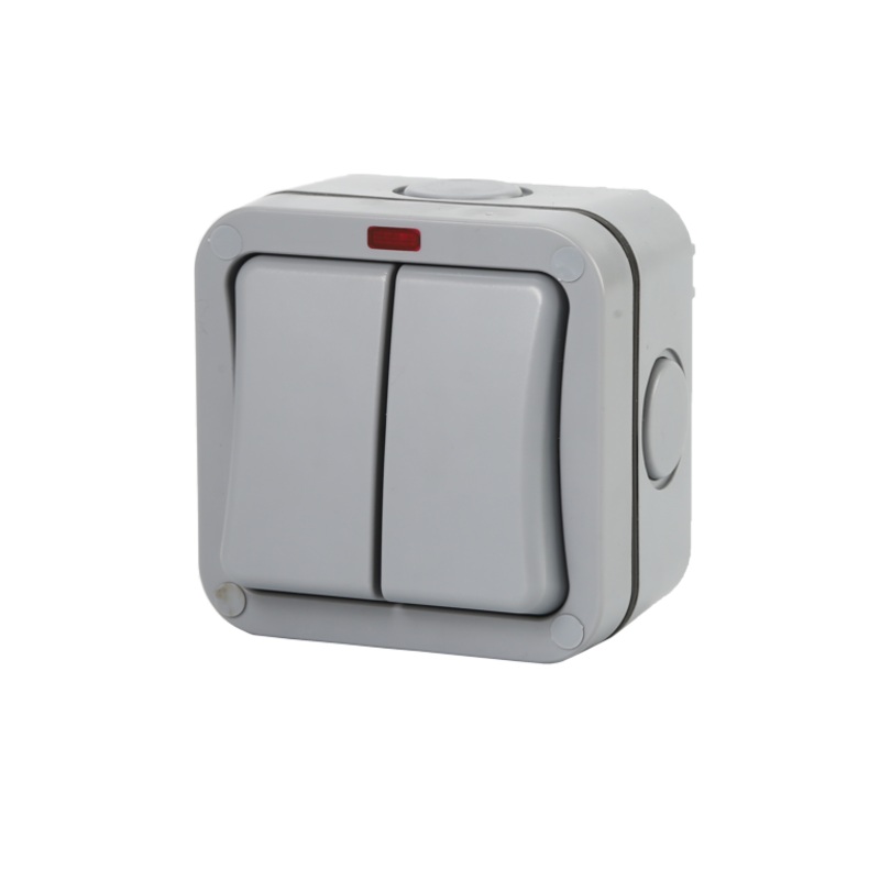 Securlec Double Outdoor Weatherproof Switch 2 Way IP66