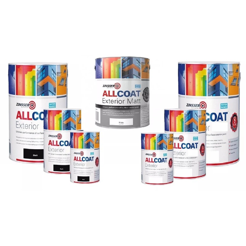 Zinsser Allcoat Exterior Wb Matt Blk