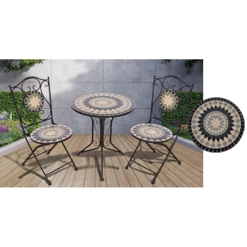 Pagoda Ceramic Mosaic Set Green