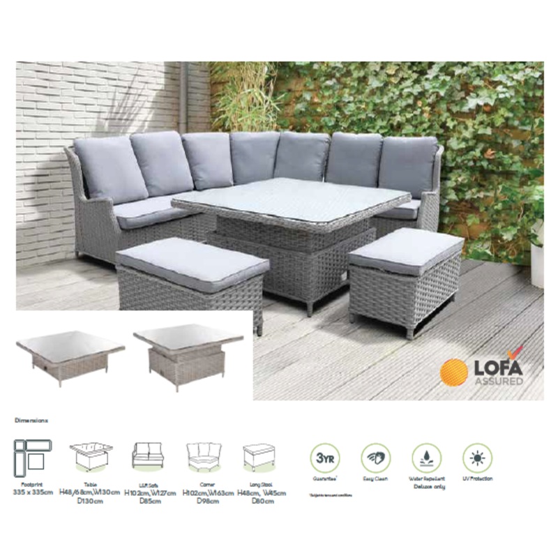 Pagoda Chambery Beige Deluxe Large Corner Set