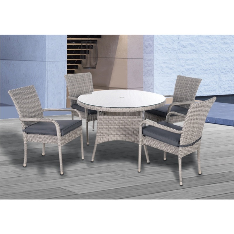 Pagoda Milano Dining Set 4 Seat