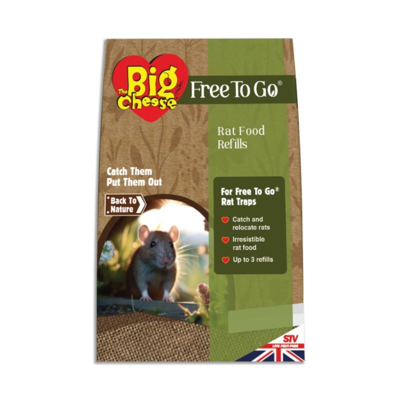 The Big Cheese Free To Go Rat Food Refills – 20g x 15
