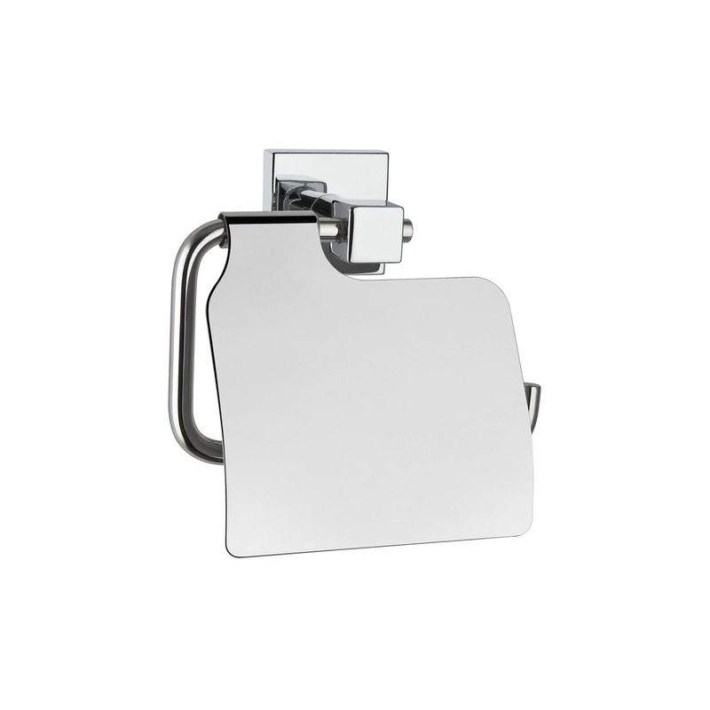 VitrA Q-Line Toilet Roll Holder w/Cover – Chrome