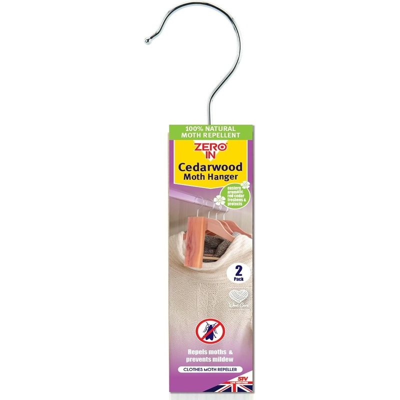 Zero In Cedarwood Moth Hangers – Pack of 2