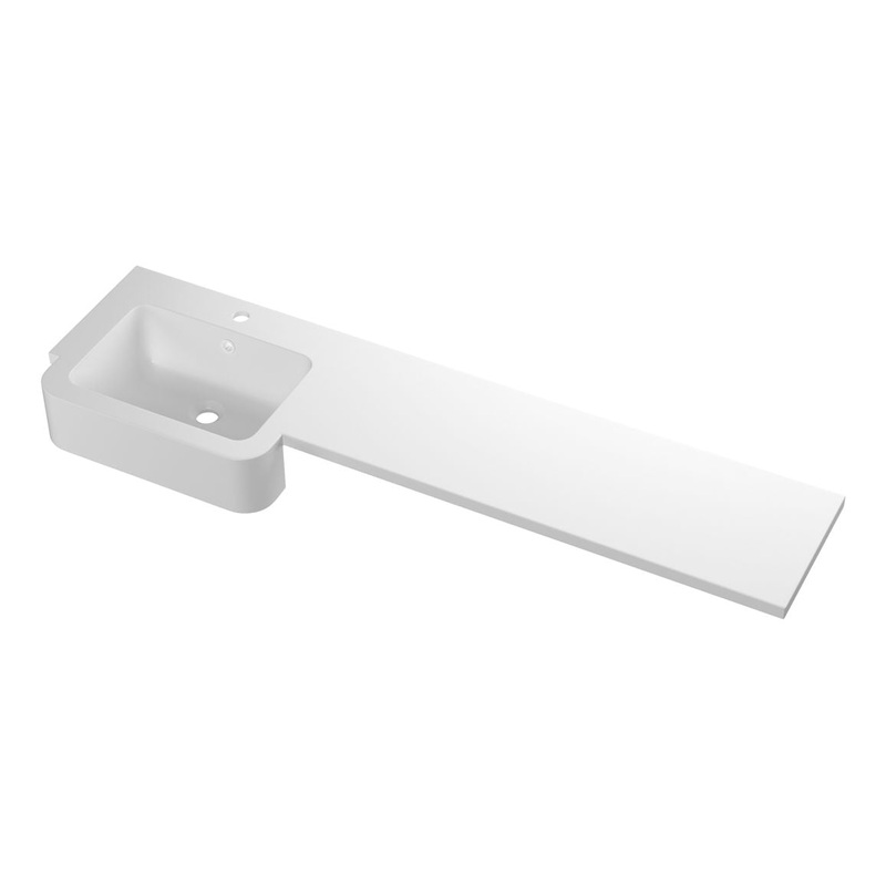1542mm Standard Square One-Piece Basin & Overflow Ring