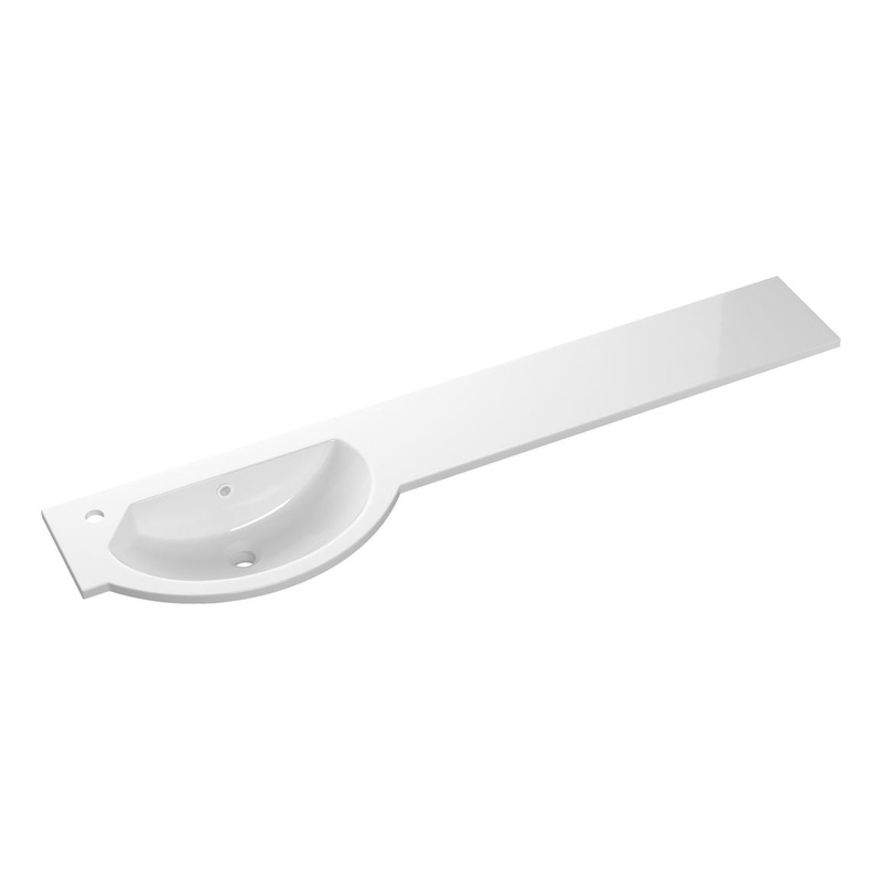 1544mm Slim Round One-Piece Basin & Overflow Ring
