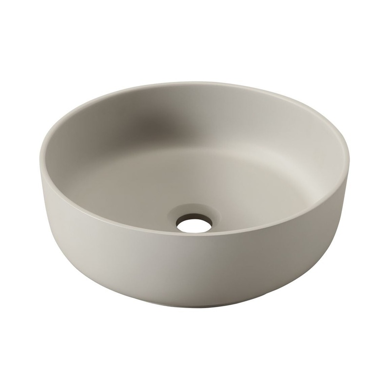 Abode Cava 375mm Round Basin – Pebble Grey