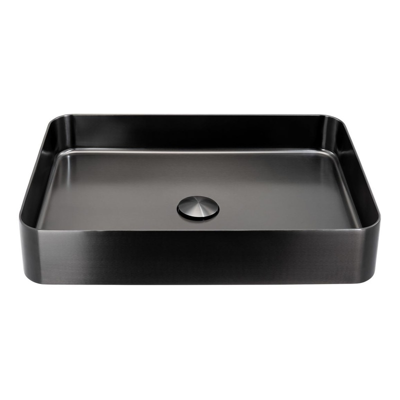 Abode Iox 500x350mm Tablet Steel Basin – PVD Black