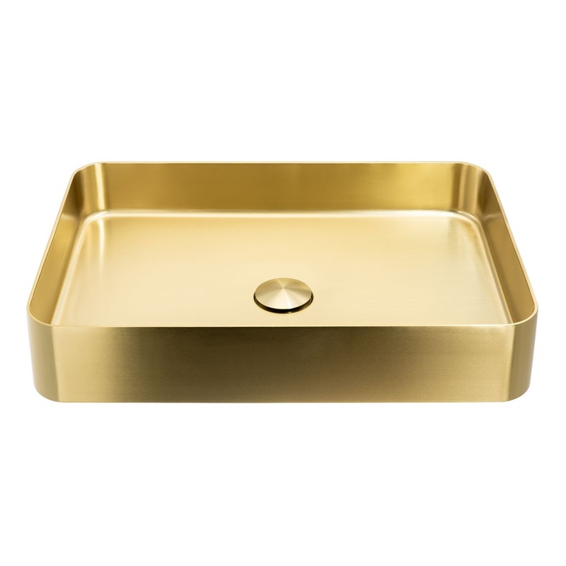 Abode Iox 500x350mm Tablet Steel Basin – PVD Brass