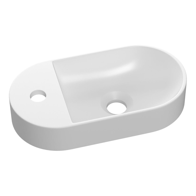 Conifer 380x200mm Mini Resin Washbowl – White