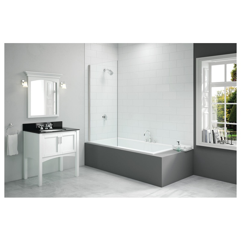 Merlyn 800x1500mm Single Fixed Square Bath Screen (6mm)