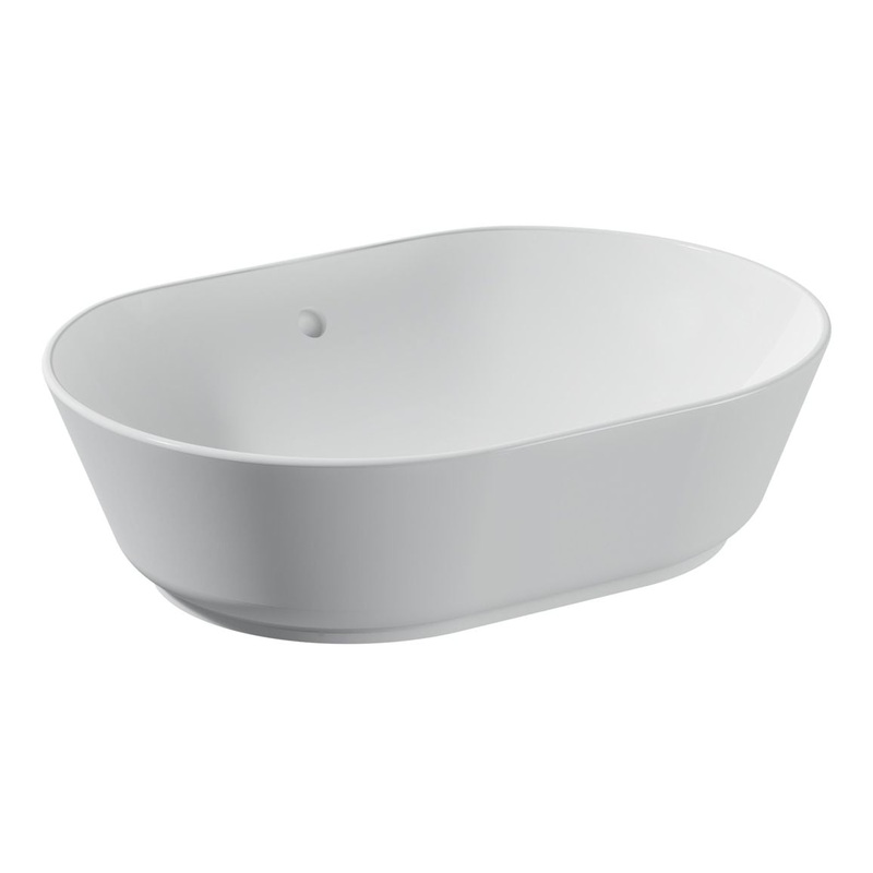 VitrA Geo 545x400mm 0TH Basin w/Overflow – White