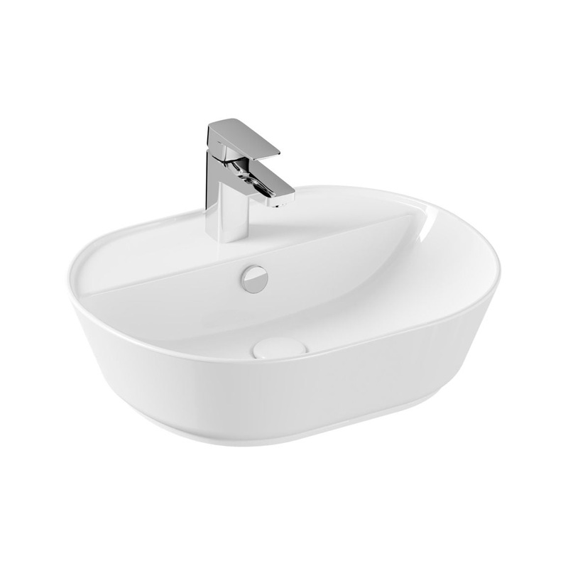 VitrA Geo 545x430mm 1TH Basin w/Overflow – White