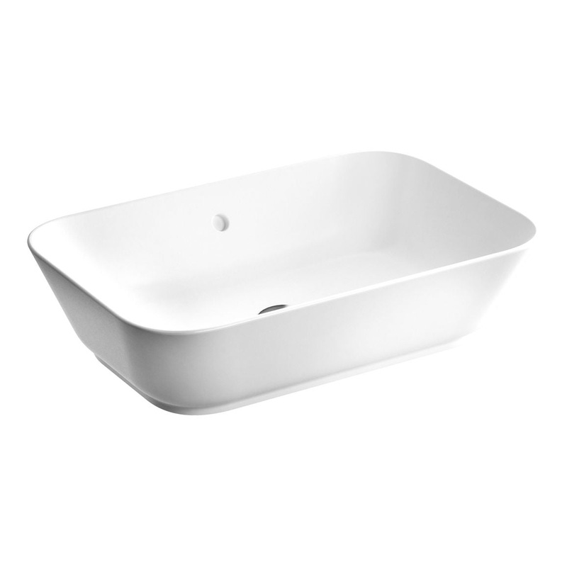VitrA Geo 600x400mm 0TH Basin w/Overflow – White