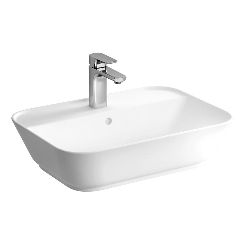 VitrA Geo 600x425mm 1TH Basin w/Overflow – White