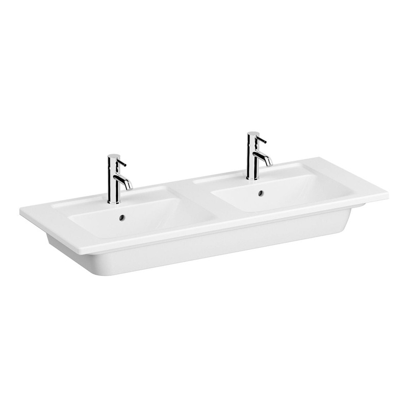 VitrA Integra 1200x470mm 2TH Vanity Basin w/Overflow – White