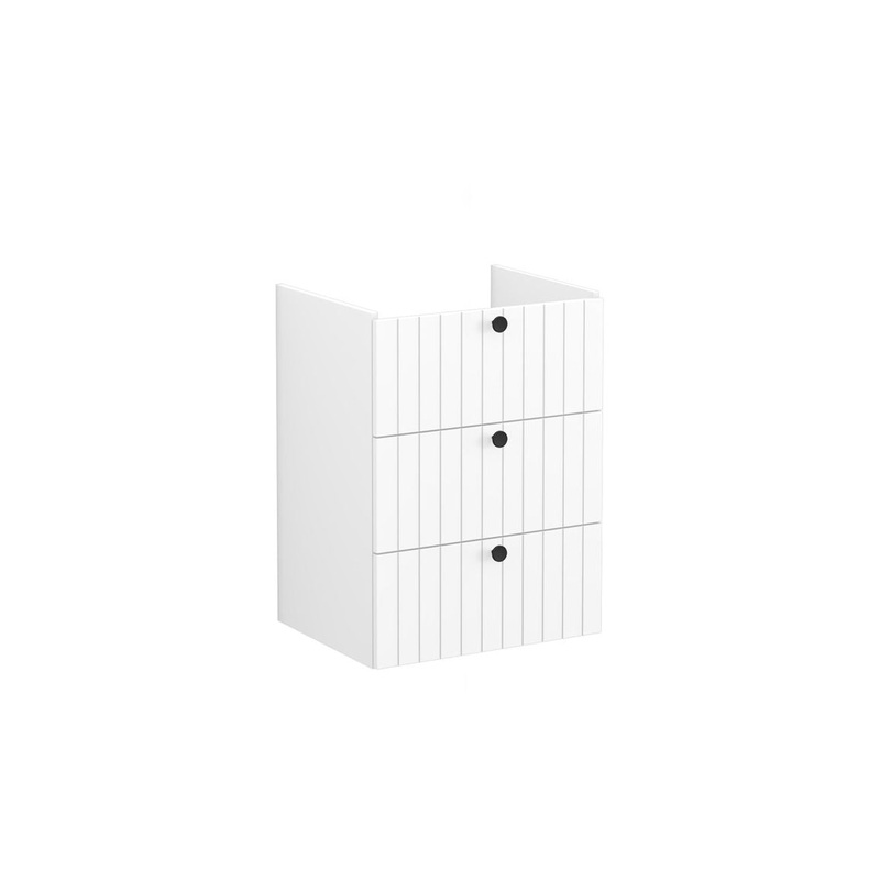 VitrA Root Groove 60cm 3 Drawer Washbasin Unit – Matt White