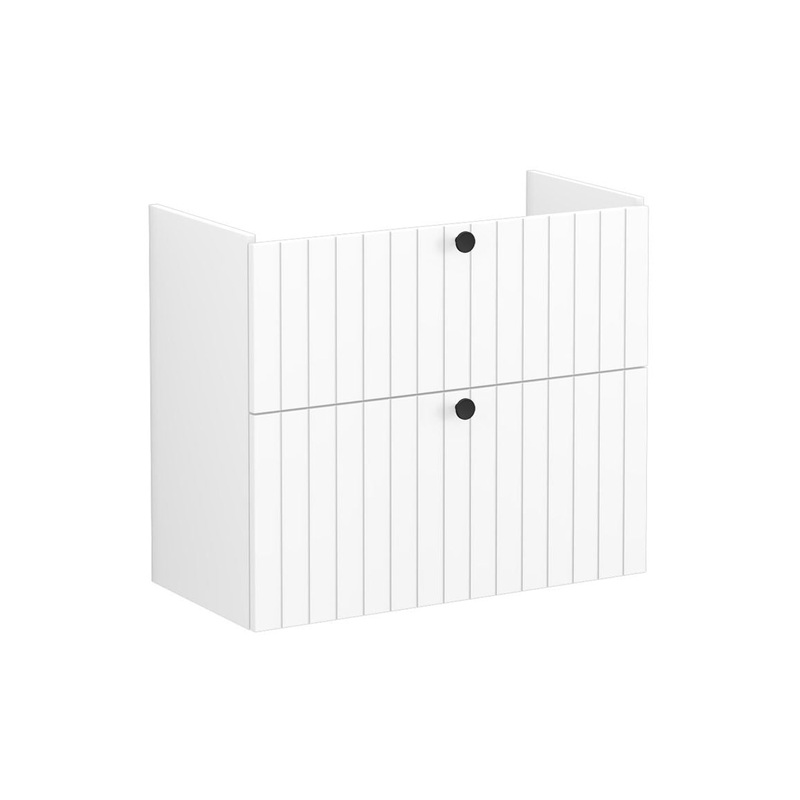 VitrA Root Groove 80cm 2 Drawer Slim Washbasin Unit – Matt White