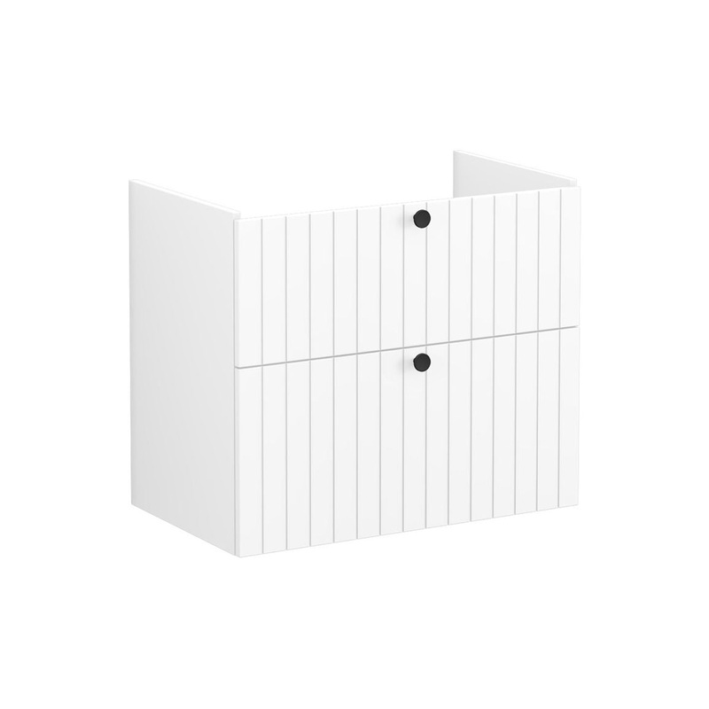 VitrA Root Groove 80cm 2 Drawer Washbasin Unit – Matt White